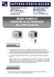 MODE D`EMPLOI SERRURE ELECTRONIQUE NL LOCK EC50-40