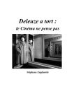 Deleuze a tort: le Cinéma ne pense pas