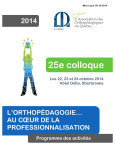 Programme des activit&eacute;s
