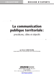La communication publique territoriale :