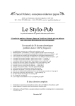 Le Stylo-Pub – 21 articles - Pascal Pelletier, Concepteur