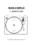 MODE D`EMPLOI L-3866/67USB