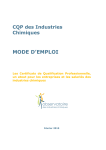 MODE D`EMPLOI - Observatoire des industries chimiques