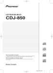 CDJ-850 - Pioneer Electronics