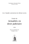 Questions d`actualité en procédure civile