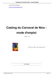 Casting du Carnaval de Nice : mode d`emploi