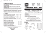 Mode d`emploi barri&egrave;re Auto-Close