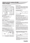 Module priorit&eacute; sanitaire PS 002 Mode d`emploi
