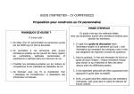 GUIDE D`ENTRETIEN – CV COMPETENCES Proposition pour