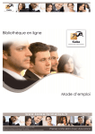 Mode d`emploi de la biblioth&egrave;que