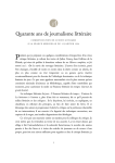 Quarante ann&eacute;es de journalisme litt&eacute;raire