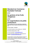 Standard du Commerce Equitable Fairtrade les graines et les fruits