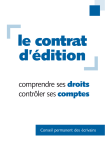 LE CONTRAT D`EDITION - Le SNAC, Syndicat National des Auteurs