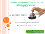 La relation client - Communauté de communes du Pays de Lure