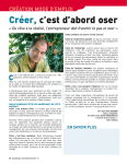 Créer, c`est d`abord oser