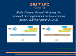 Mode d`emploi de GESTSPCLE