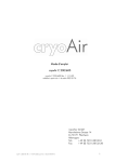 Cryo Air C200 - 600 Mode d`emploi