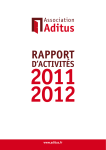 Rapport d`activités de l`association Aditus 2011/2012