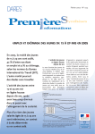 EMPLOI ET CH&Ocirc;MAGE DES JEUNES DE 15 &Agrave; 29 ANS EN 2005