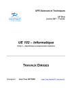 UE 102 – Informatique - Département Informatique