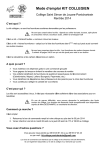 Mode d`emploi KIT COLLEGIEN