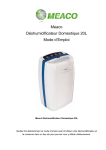 Meaco D&eacute;shumidificateur Domestique 20L Mode d‟Emploi
