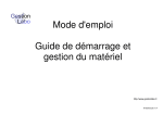 Mode d`emploi Guide de démarrage et gestion du