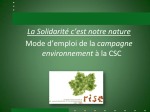 Mode d`emploi des affiches de la campagne CSC « La Solidarité c