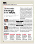 Les nouvelles technologies, mode d`emploi