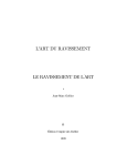 L`ART DU RAVISSEMENT LE RAVISSEMENT DE L`ART