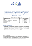 Mode d`emploi des fiches de collecte de renseignements pour une