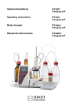 Gebrauchsanleitung Titrator TitroLine KF Operating