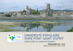 UNIVERSITÉ POPULAIRE VIVRE PONT-SAINT