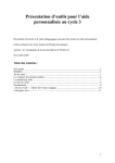 Outils AP Cycle3