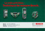 Technique de mesure Bosch.