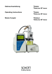 Gebrauchsanleitung Titrator TitroLine KF trace