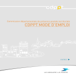 CDPPT MODE D`EMPLOI - Collectivités et Territoires