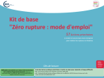 Kit de base "Zéro rupture : mode d`emploi"