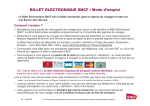 BILLET ELECTRONIQUE SNCF : Mode d`emploi