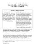 Masonite, Nos Valeurs Mode D`Emploi (French