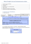 Mode d`emploi du site d`entrainement scolaire