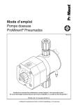 Mode d`emploi Pompe doseuse ProMinent&reg; Pneumados