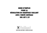 MODE D`EMPLOI POUR LA REGULATION DE