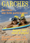 Élections : une forte participation Budget 2007 : mode d`emploi