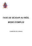 TAXE DE SÉJOUR AU RÉEL MODE D`EMPLOI