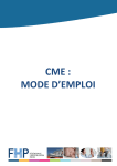 CME : MODE D`EMPLOI - Conférence Nationale des Présidents de