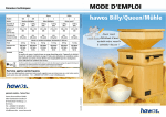 hawos Billy/Queen/Mühle MODE D`EMPLOI