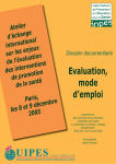 Evaluation, mode d`emploi - Inpes