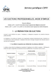Les &eacute;lections professionnelles, mode d`emploi