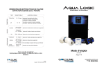 Aqua Logic Automation et Chloration - Mode d`emploi du